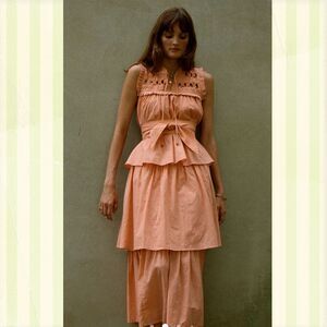 Self Contrast Anthropology Lucille Maxi Dress Women's Small